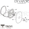 Trevi Ascari Central Shower Bin Trim Kit 2 Spare Parts